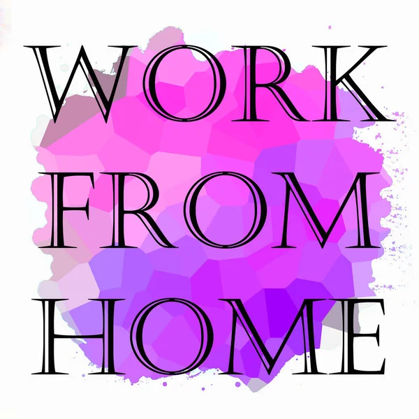 Soyut renkli arkaplan üzerindeki ev cümlesinden çalış