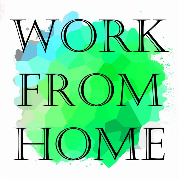 Soyut renkli arkaplan üzerindeki ev cümlesinden çalış