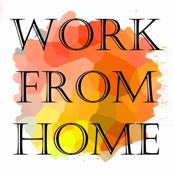 Soyut renkli arkaplan üzerindeki ev cümlesinden çalış