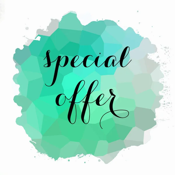 Special offer text on abstract colorful background