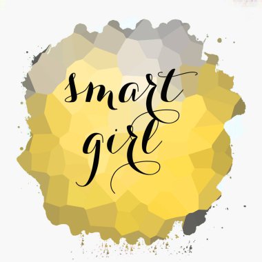 Smart girl text on abstract colorful background