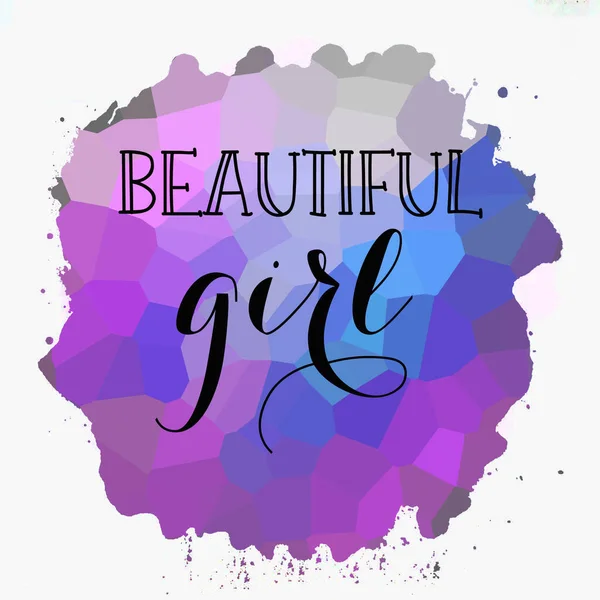 Beautiful Girl Text Abstract Colorful Background — Stock Photo, Image