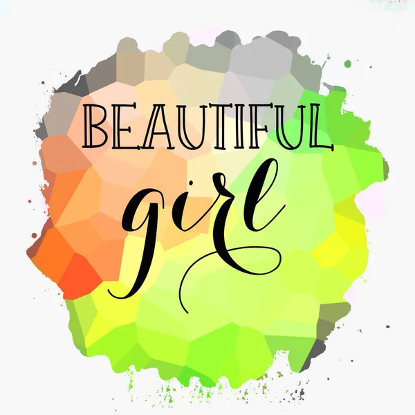 Beautiful Girl Text Abstract Colorful Background — Stock Photo, Image