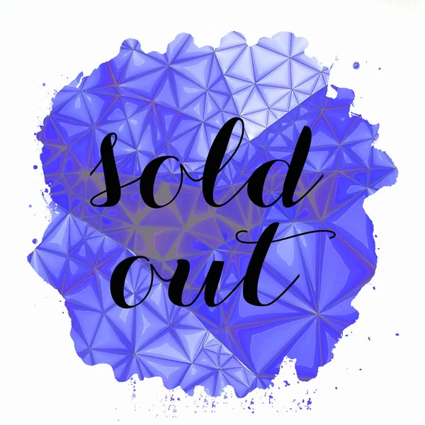 Sold out text on abstract colorful background