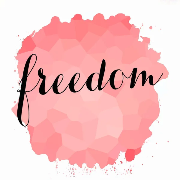 freedom text on abstract colorful background