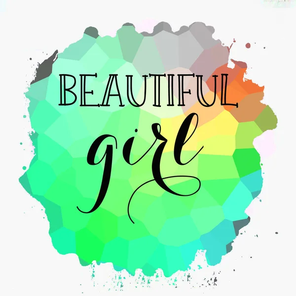 Beautiful Girl Text Abstract Colorful Background — Stock Photo, Image