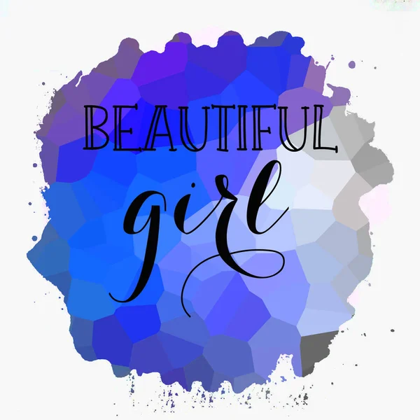 Beautiful Girl Text Abstract Colorful Background — Stock Photo, Image