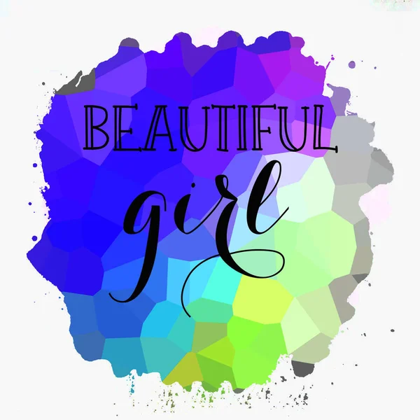Beautiful Girl Text Abstract Colorful Background — Stock Photo, Image