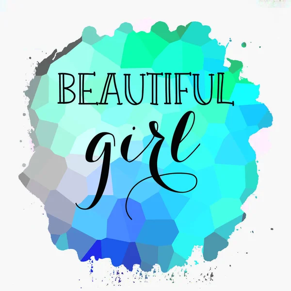 Beautiful Girl Text Abstract Colorful Background — Stock Photo, Image