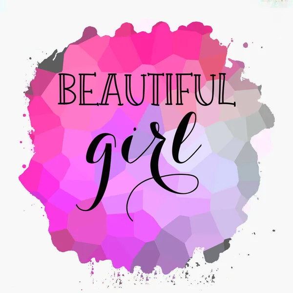 Beautiful Girl Text Abstract Colorful Background — Stock Photo, Image