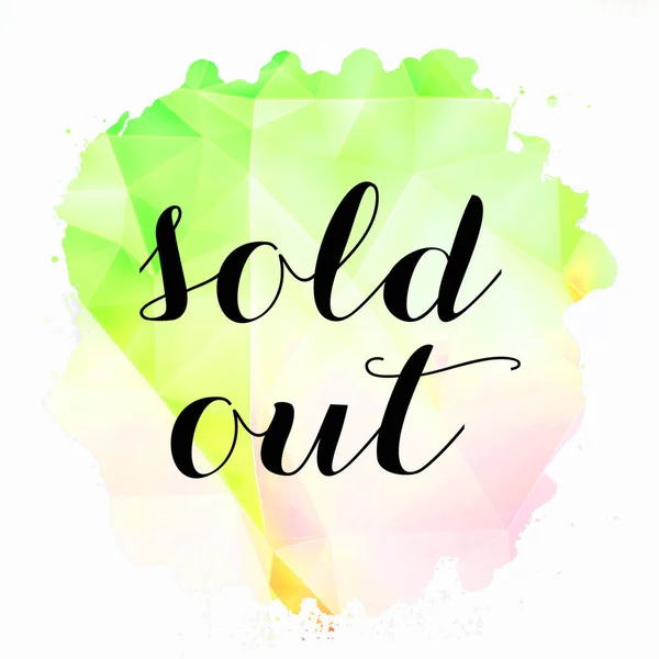 Sold out text on abstract colorful background