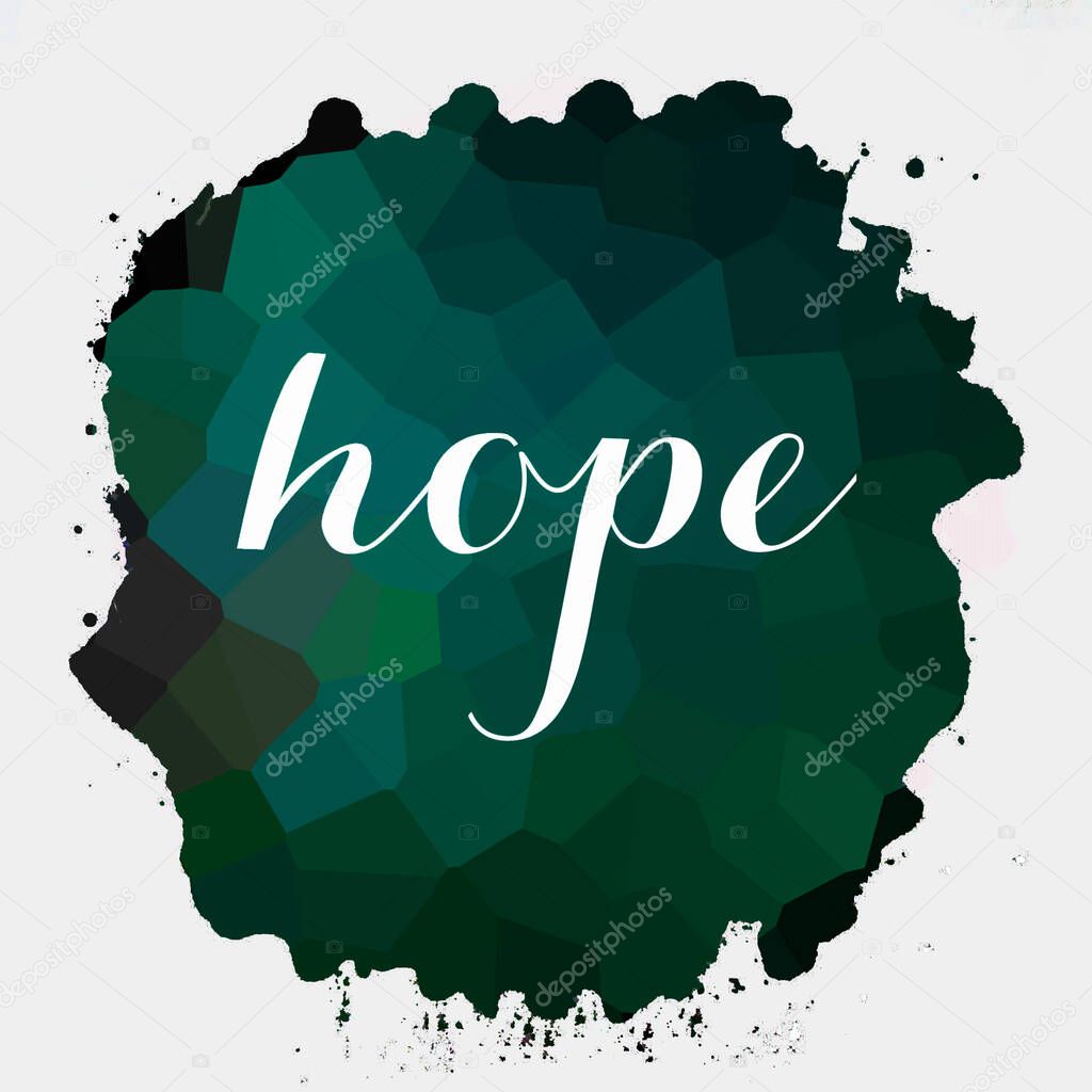 hope text on abstract colorful background