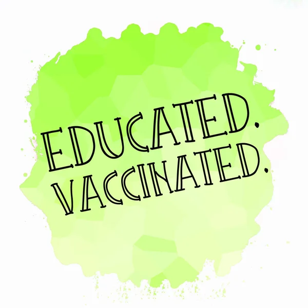 抽象的なカラフルな背景にワクチン接種されたテキスト — ストック写真