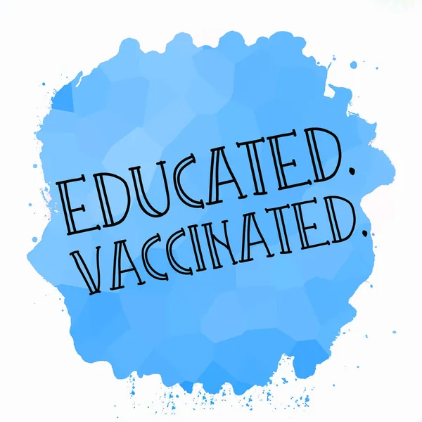 Educated Vaccinated Text Abstract Colorful Background — Stock Photo, Image