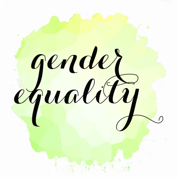 Texto Igualdade Gênero Fundo Colorido Abstrato — Fotografia de Stock