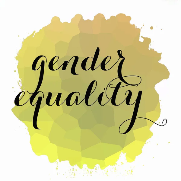 Texto Igualdade Gênero Fundo Colorido Abstrato — Fotografia de Stock