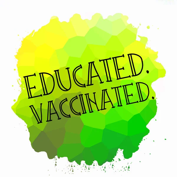 Εκπαιδευμένο Εμβολιασμένο Κείμενο Αφηρημένο Πολύχρωμο Φόντο — Φωτογραφία Αρχείου