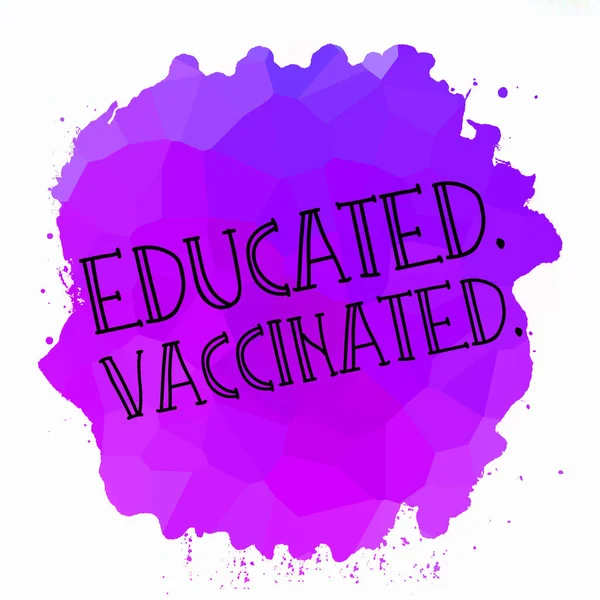 Educated Vaccinated Text Abstract Colorful Background — Stock Photo, Image