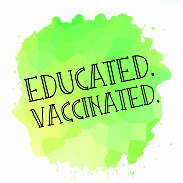 抽象的なカラフルな背景にワクチン接種されたテキスト — ストック写真