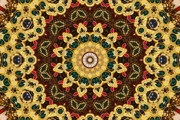 Barevné Abstraktní Pozadí Krásný Kaleidoskop Vzor — Stock fotografie