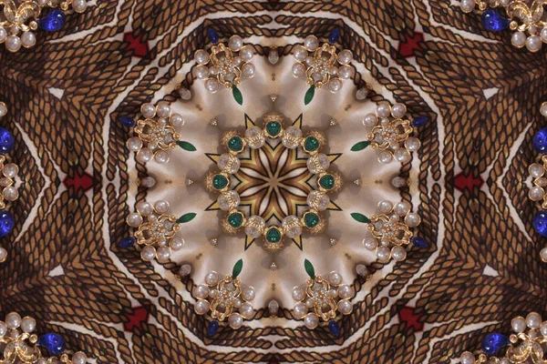 Bunte Abstrakte Hintergrund Schönes Kaleidoskopmuster — Stockfoto