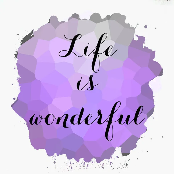 Life Wonderful Text Abstract Colorful Background — Stock Photo, Image