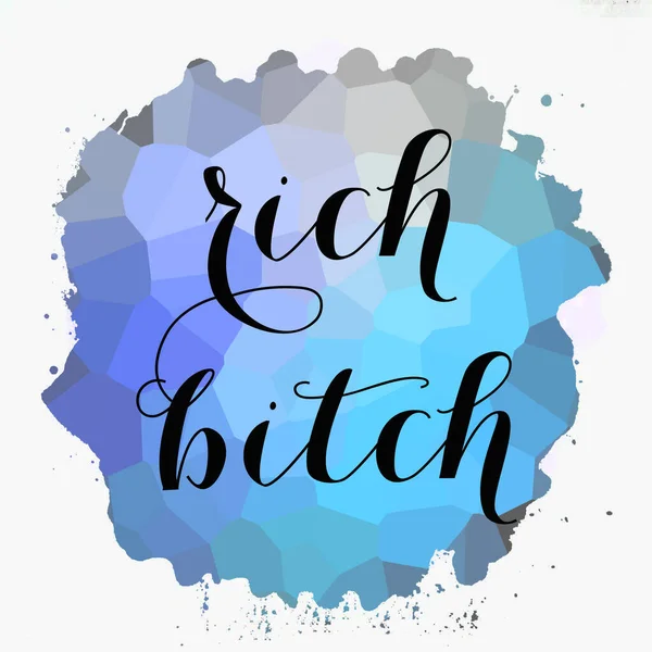 Rich Bitch Text Abstract Colorful Background — 图库照片