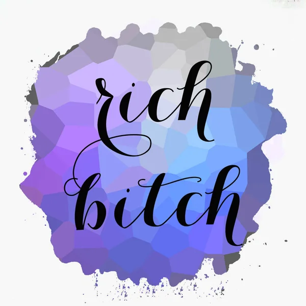 Rich Bitch Text Abstract Colorful Background — 图库照片