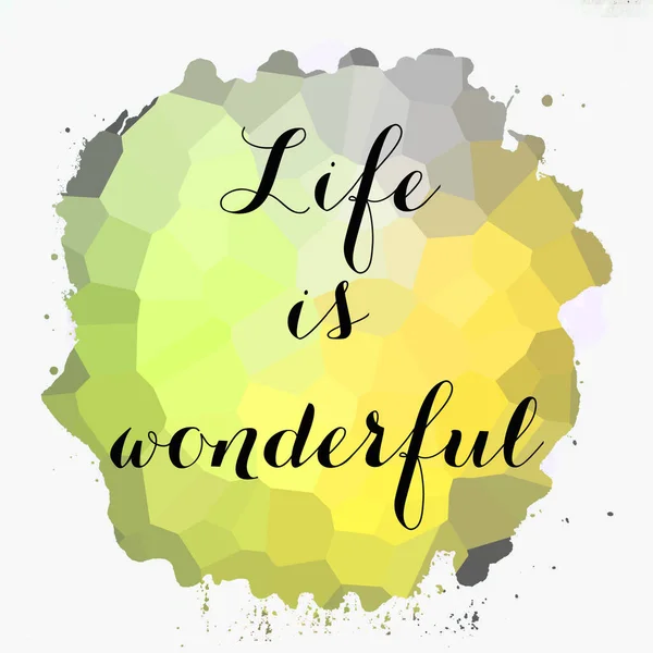 Life Wonderful Text Abstract Colorful Background — Stock Photo, Image