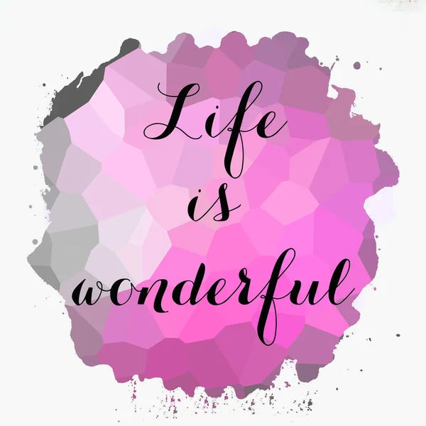 Life Wonderful Text Abstract Colorful Background — Stock Photo, Image