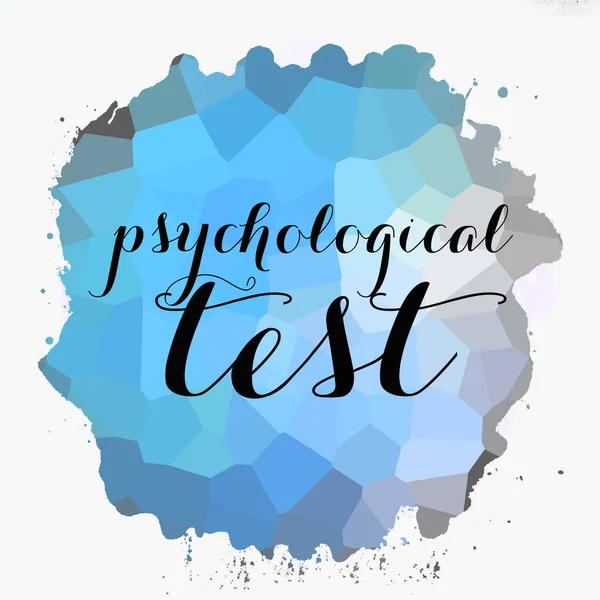 Soyut Renkli Arkaplan Üzerine Psikolojik Test Metni — Stok fotoğraf