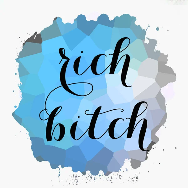 Rich Bitch Text Abstract Colorful Background — 图库照片