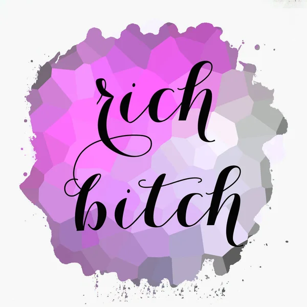 Rich Bitch Text Abstract Colorful Background — 图库照片