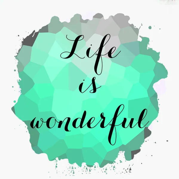 Life Wonderful Text Abstract Colorful Background — Stock Photo, Image