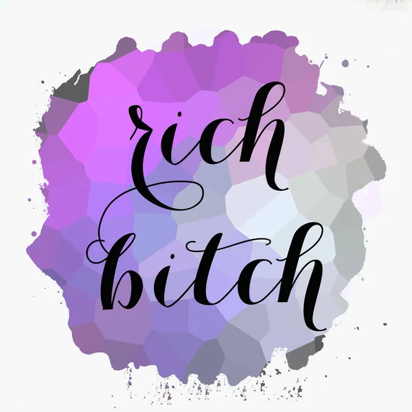 Rich Bitch Text Abstract Colorful Background — 图库照片