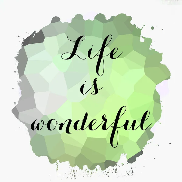 Life Wonderful Text Abstract Colorful Background — Stock Photo, Image