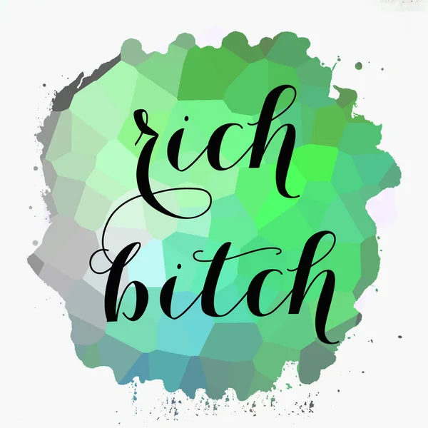 Rich Bitch Text Abstract Colorful Background — Zdjęcie stockowe