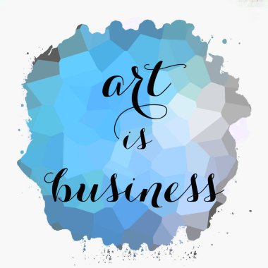 Sanat soyut renkli arkaplan üzerine iş metnidir