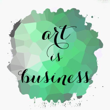 Sanat soyut renkli arkaplan üzerine iş metnidir