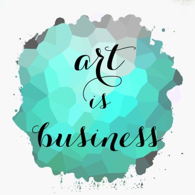 Sanat soyut renkli arkaplan üzerine iş metnidir