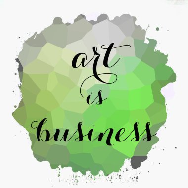 Sanat soyut renkli arkaplan üzerine iş metnidir