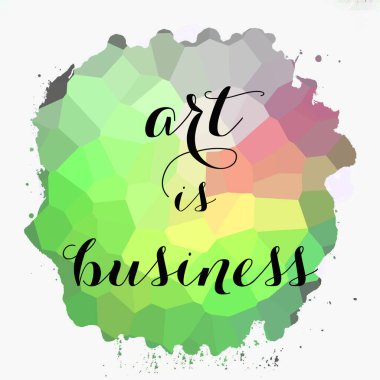 Sanat soyut renkli arkaplan üzerine iş metnidir