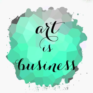 Sanat soyut renkli arkaplan üzerine iş metnidir