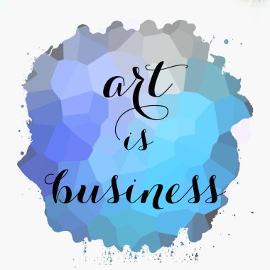 Sanat soyut renkli arkaplan üzerine iş metnidir