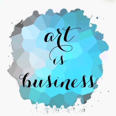 Sanat soyut renkli arkaplan üzerine iş metnidir