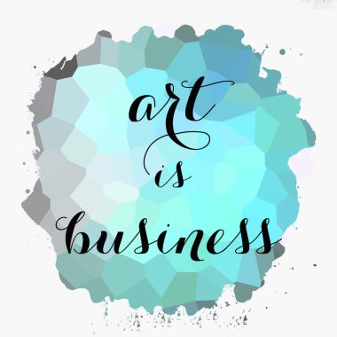 Sanat soyut renkli arkaplan üzerine iş metnidir