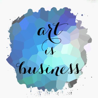 Sanat soyut renkli arkaplan üzerine iş metnidir