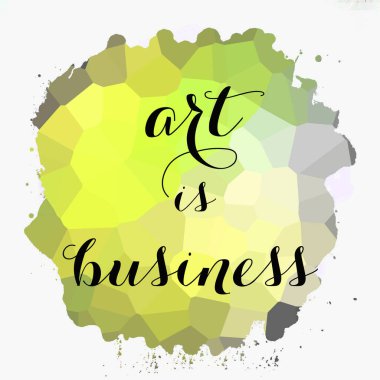 Sanat soyut renkli arkaplan üzerine iş metnidir