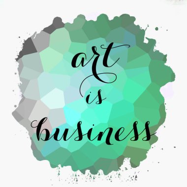 Sanat soyut renkli arkaplan üzerine iş metnidir