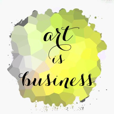 Sanat soyut renkli arkaplan üzerine iş metnidir